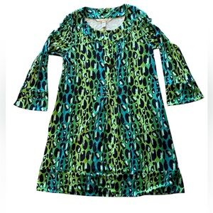 DIANE VON FURSTENBERG 'Gaby' Printed
Shift Dress Size 8